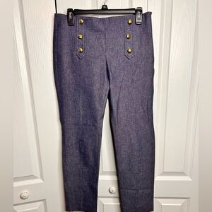Banana Republic SLOAN Denim Skinny Jeans Nautical‎ Gold Sailor Button 4